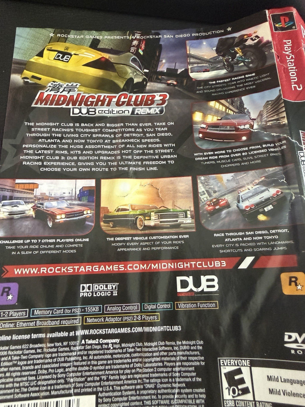 Midnight Club 3: DUB Edition - Remix Greatest Hits (Sony PlayStation 2, 2006)